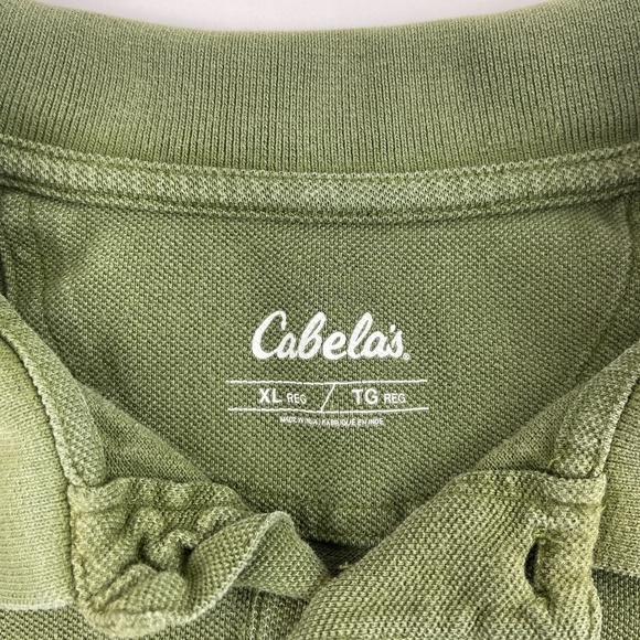 Cabelas Polo Men Medium Olive Green - Picture 2 of 9